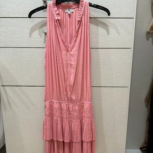 Current Air mini dress sleaveless in pink with mini pleated skirt
